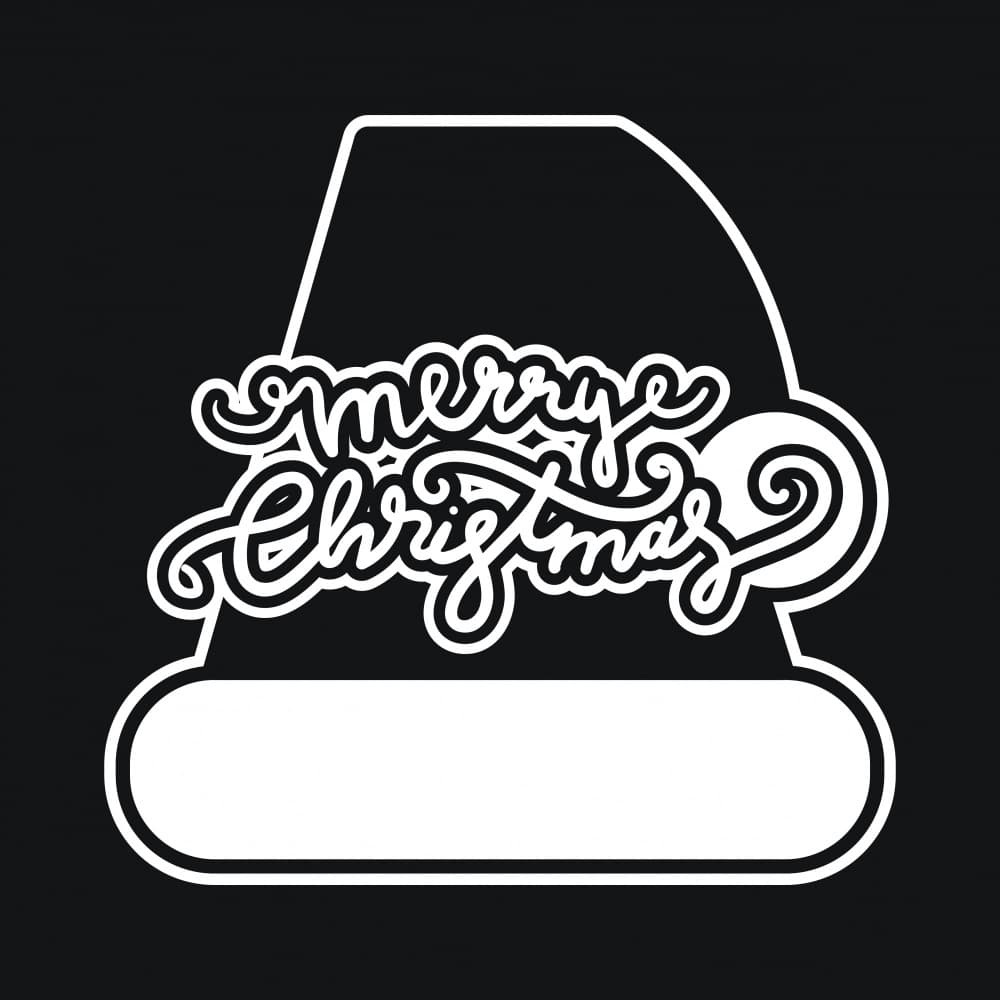 Merry Christmas Script Hat by Marika Barsrsind — canvas wall art