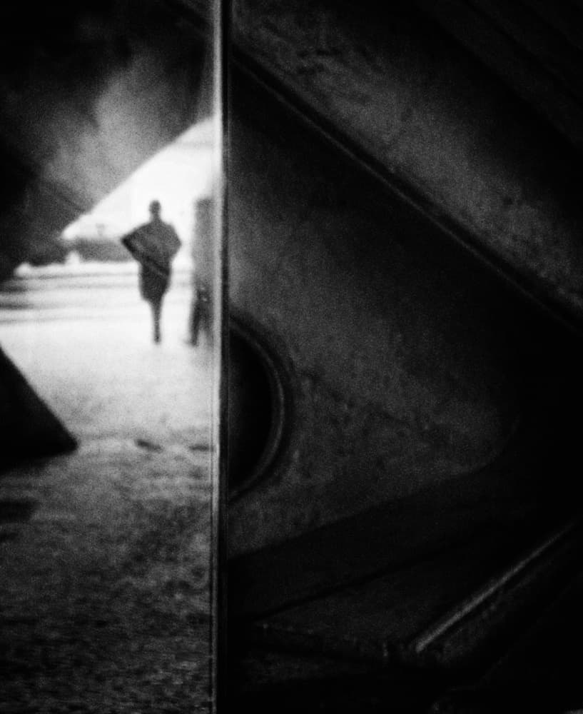 Solitary Urban Figure by Laura Mexia — canvas wall art