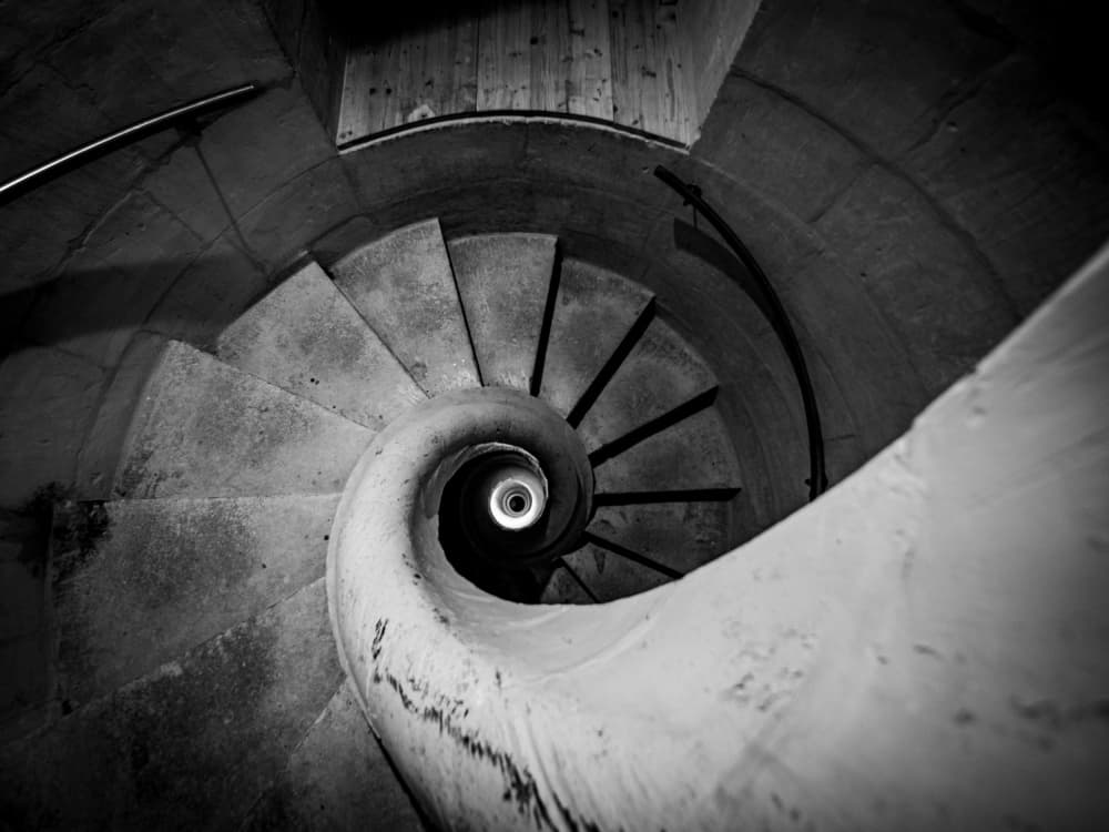 Winding Stone Staircase by Fernando Silveira — canvas wall art