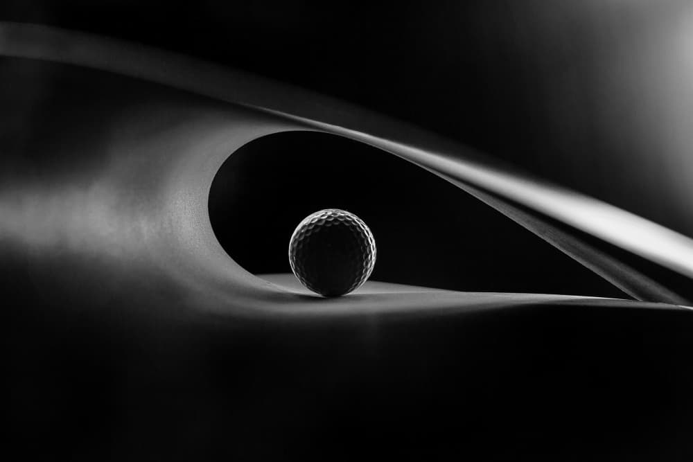 Golf Ball Curve by Olavo Azevedo — canvas wall art