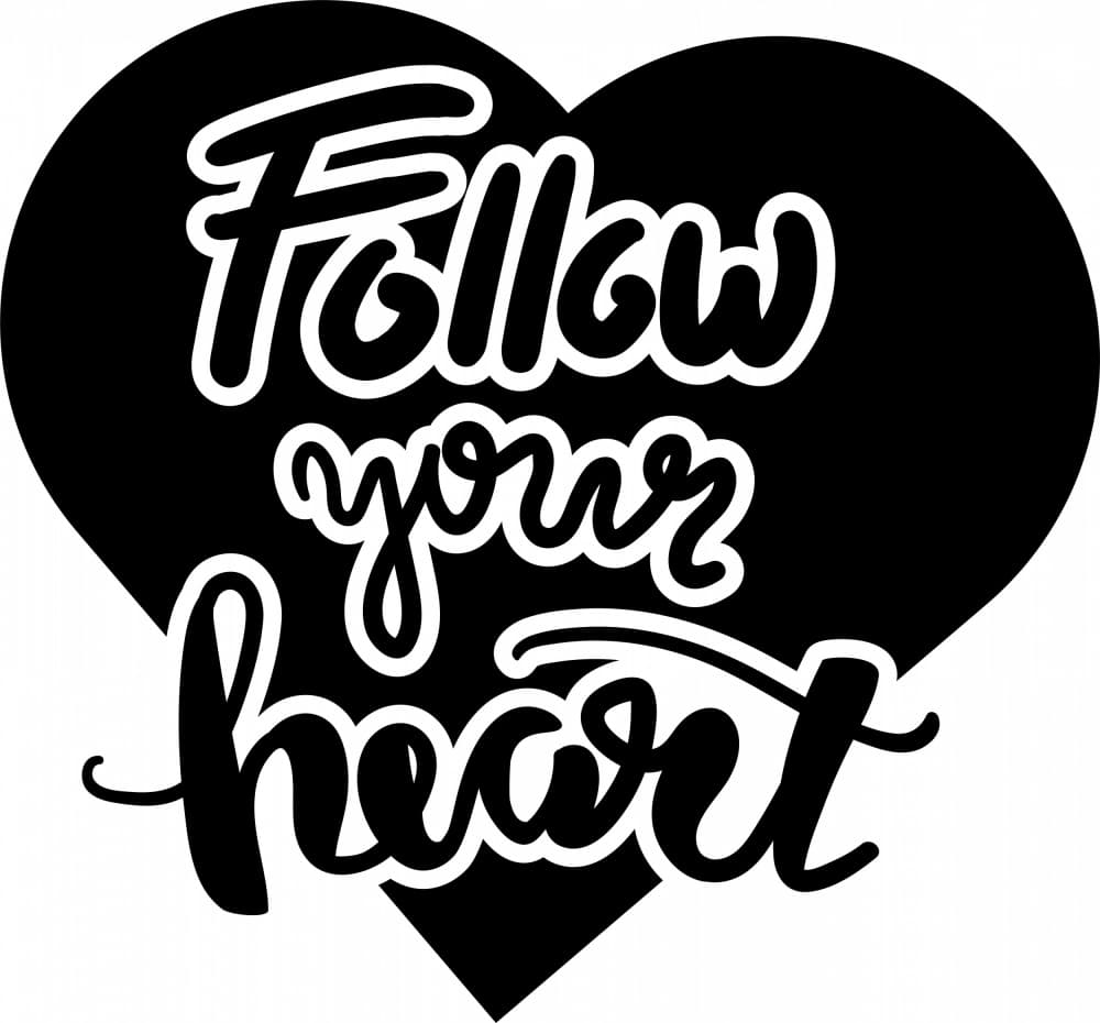 Follow Your Heart Message by Marika Barsrsind — canvas wall art