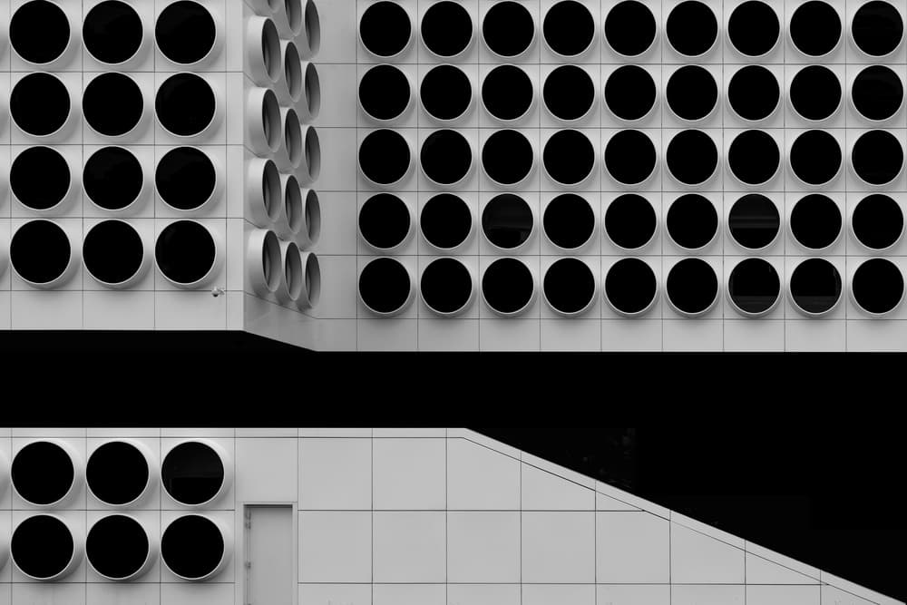 Monochrome Urban Geometry by Theo Luycx — canvas wall art