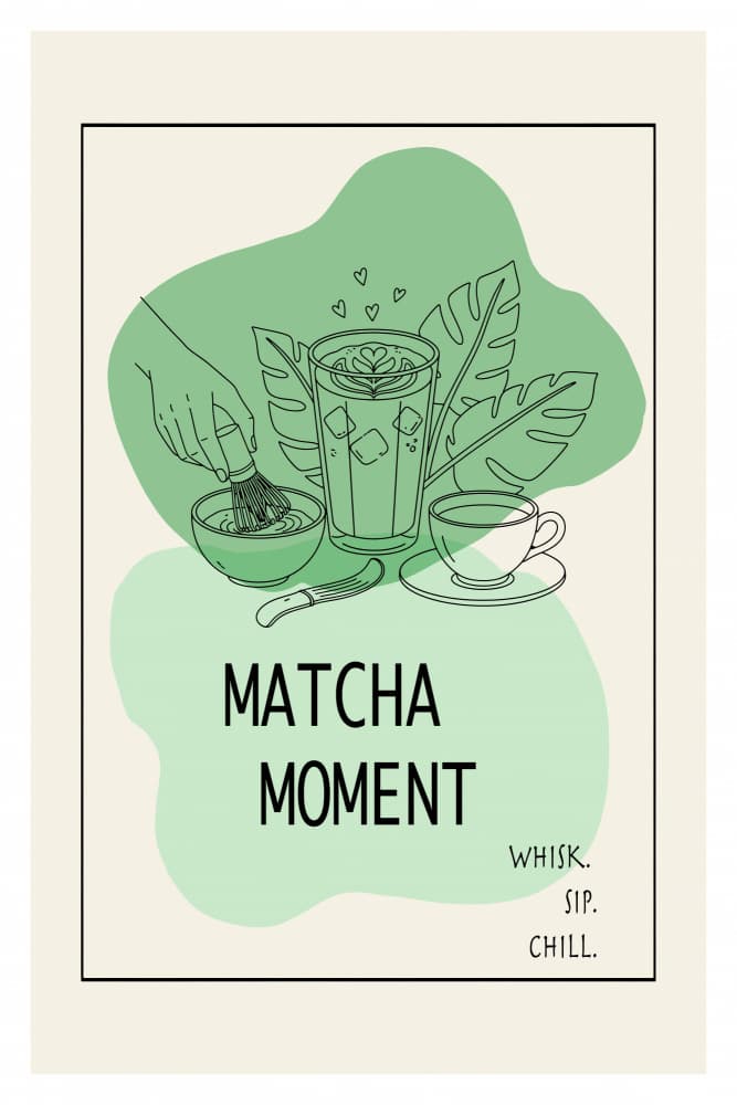 Matcha Tea Moment by casa cartissi — canvas wall art