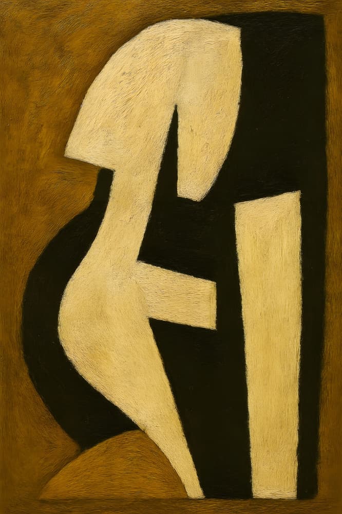 Abstract Stylized Figure by HUGO — canvas wall art