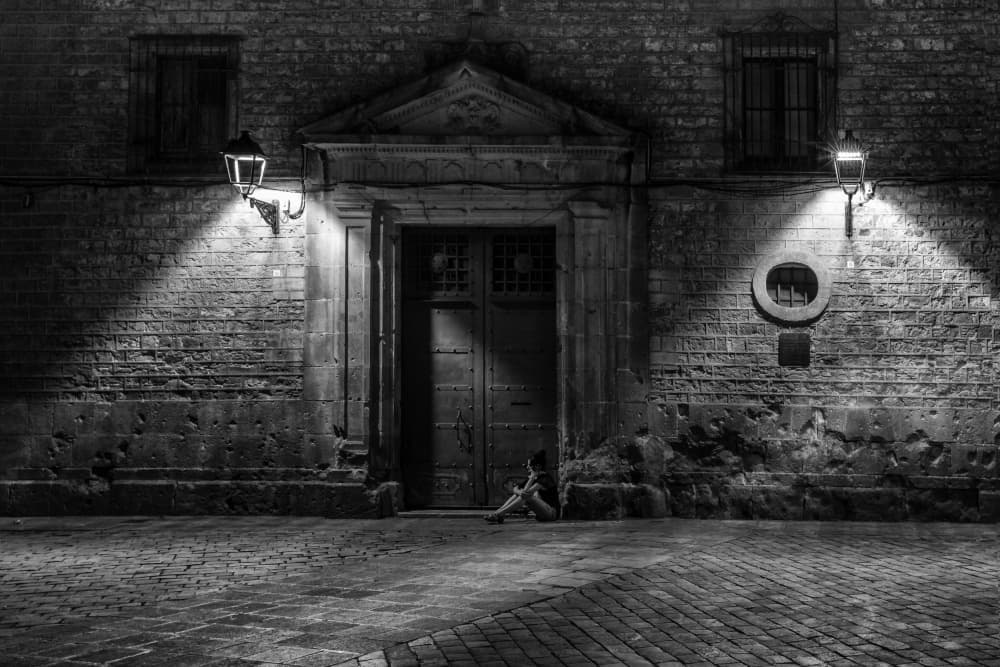 Urban Solitude Night by JUAN CARLOS HERVÁS MARTÍNEZ — canvas wall art