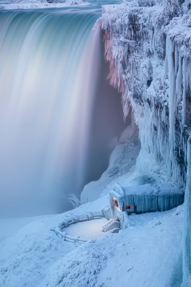 Niagara Falls Winter Glow by Steven Zhou — canvas wall art