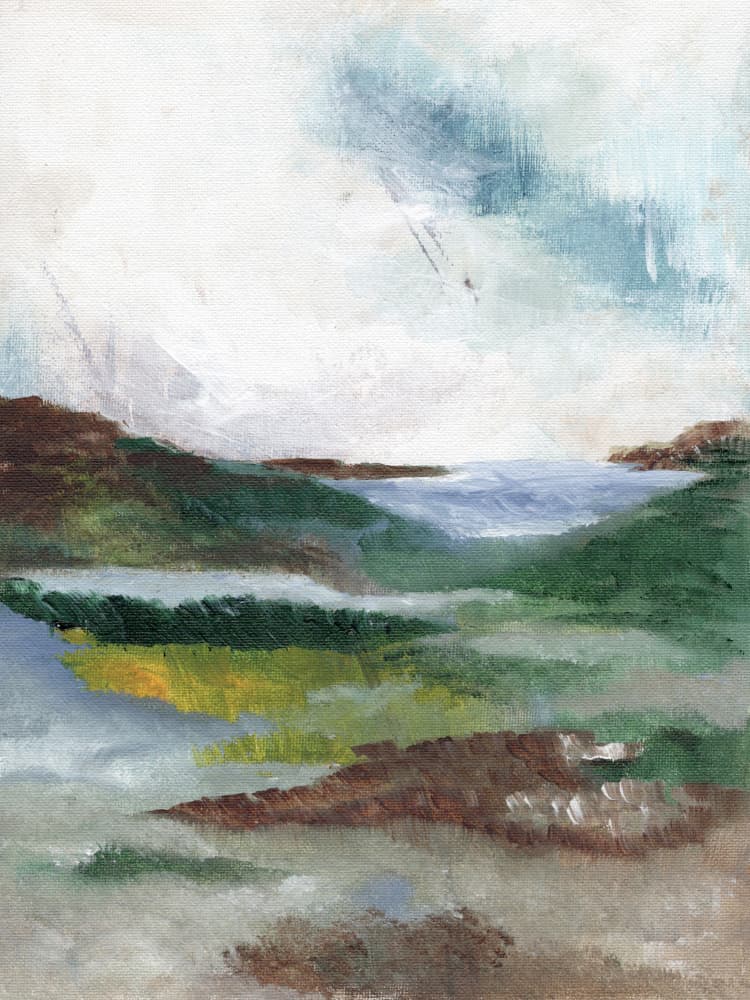 Serene Valley Vista by Nikita Jariwala — canvas wall art