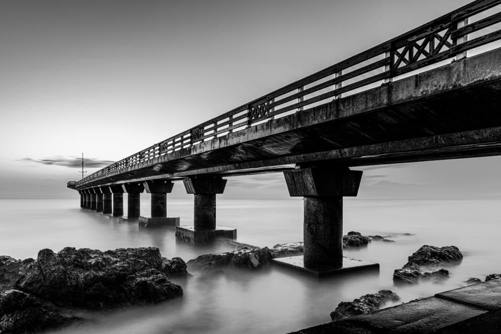 Serene Ocean Pier by Alaa Nour — canvas wall art