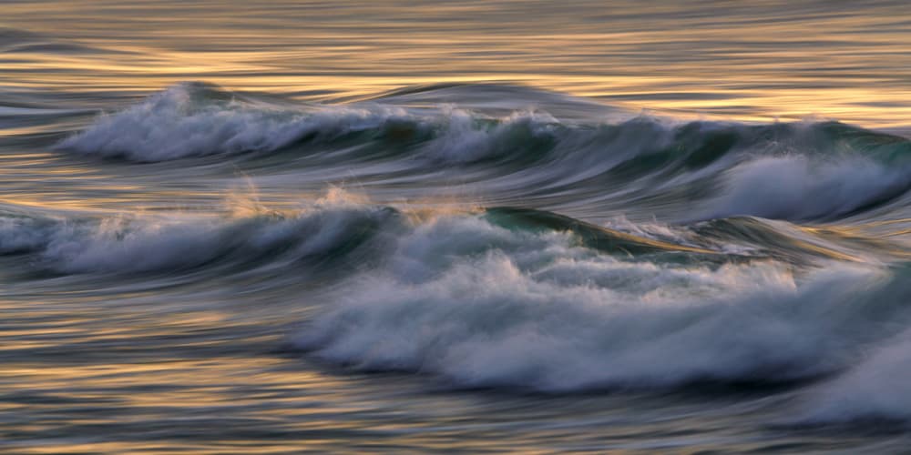 Golden Ocean Waves by Bodo Balzer — canvas wall art
