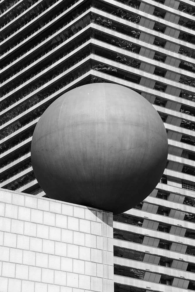 Modern Architectural Sphere by Adolfo Urrutia — canvas wall art