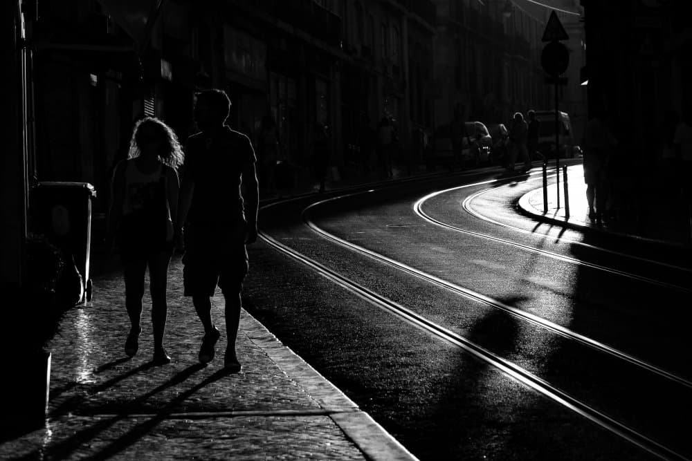 Evening City Stroll by Miguel Silva — canvas wall art