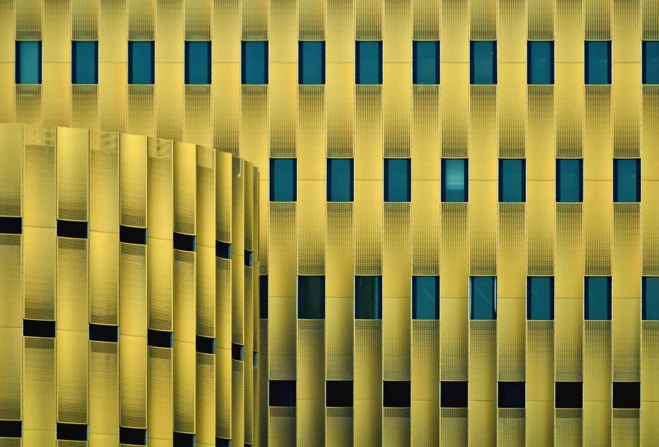 Golden Architectural Rhythm by Henk van Maastricht — canvas wall art