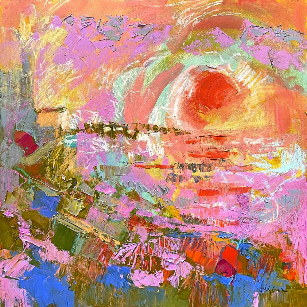 Vivid Horizon Burst by Dorothy Fagan — canvas wall art