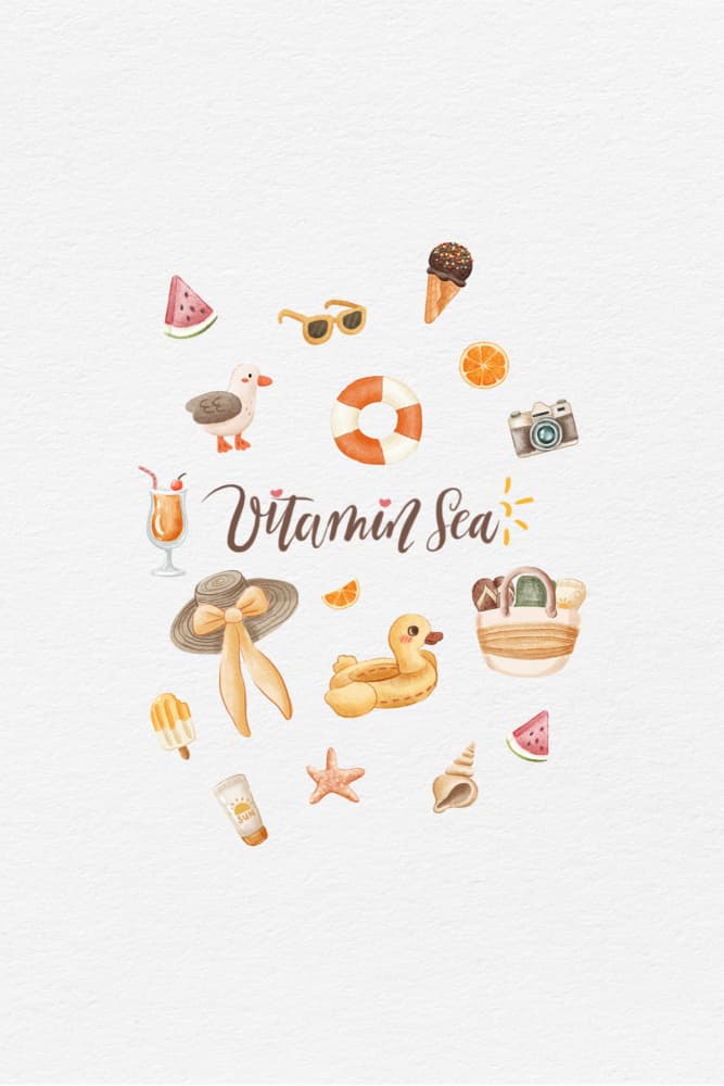 Vitamin Sea Summer Fun by Xuan Thai — canvas wall art