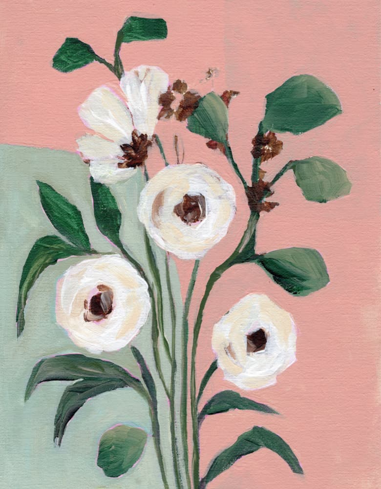 Blush Botanical Blooms by Nikita Jariwala — canvas wall art
