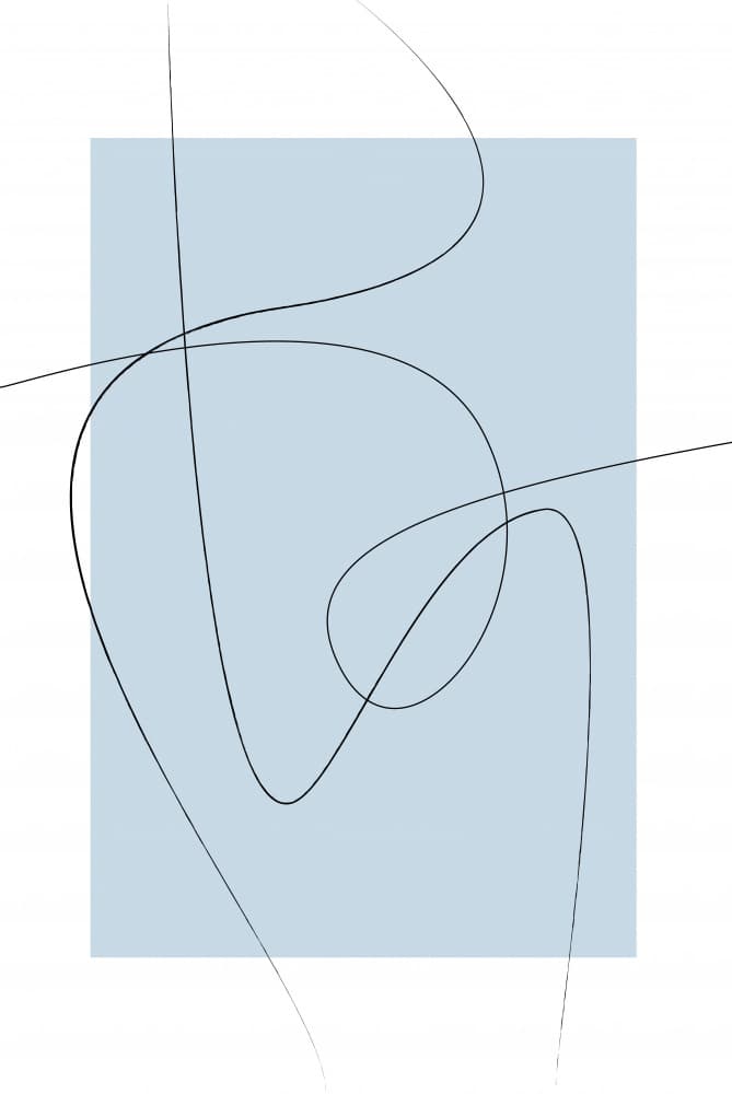 Fluid Blue Lines by Oju Design — canvas wall art
