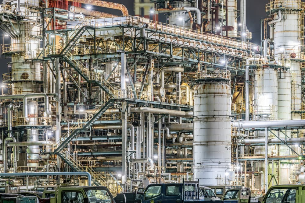 Industrial Night Glow by Kobayashi Tetsurou — canvas wall art
