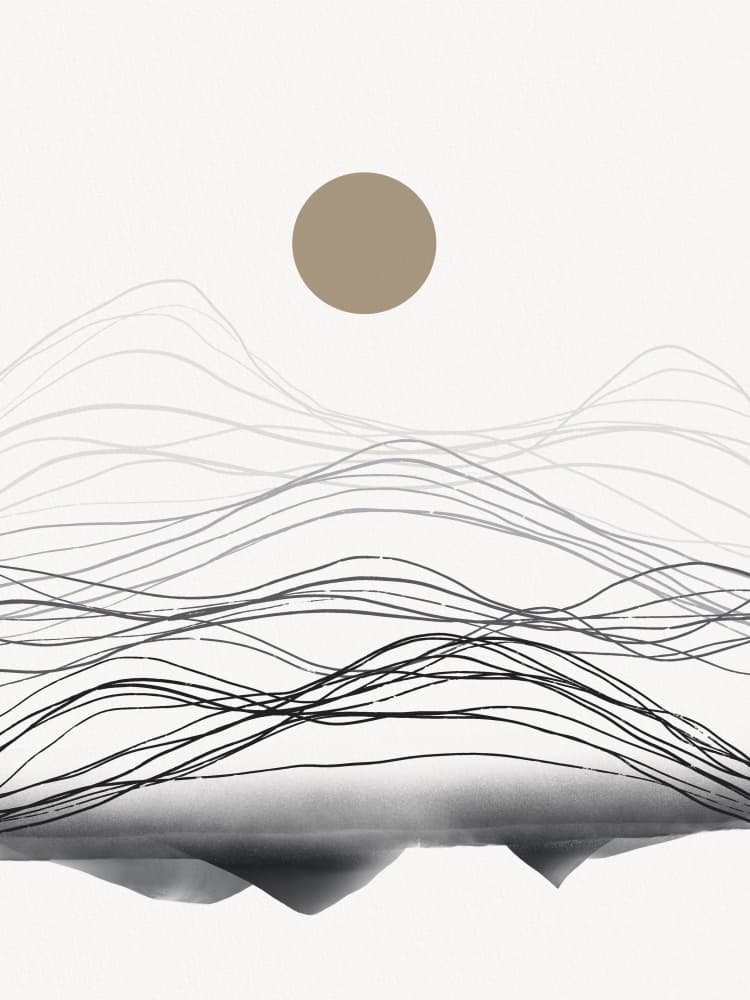 Zen Horizon Sun by Little Dean — canvas wall art