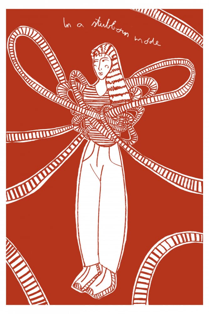 Stubborn Woman Tangled by Mela Patterns — canvas wall art