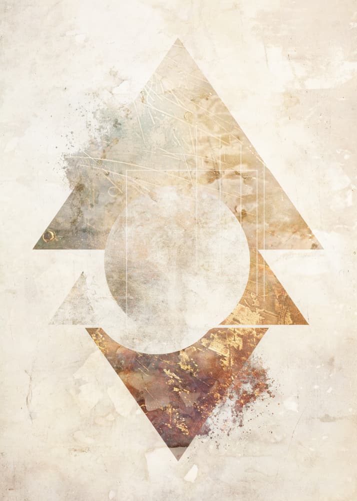 Earthy Geometric Shapes by Rafal Kulik — canvas wall art