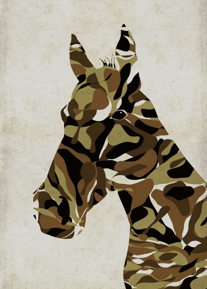 Camouflage Horse Head
