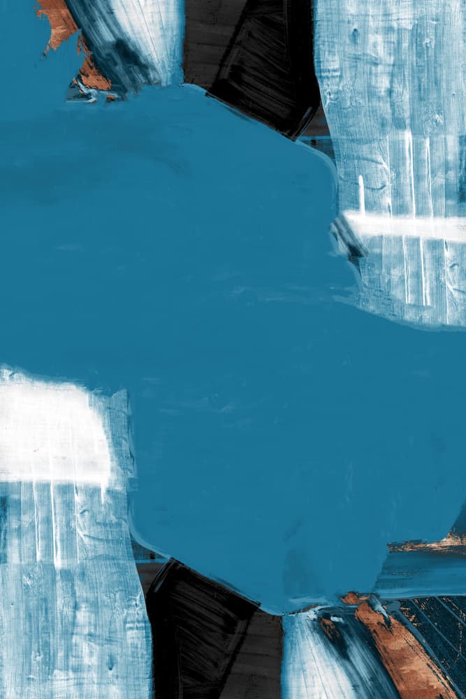 Dynamic Teal Strokes by cartissi — canvas wall art