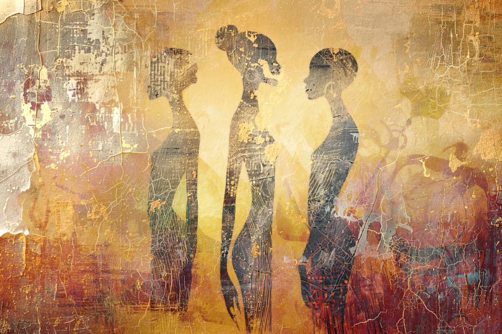 Ancient African Figures by Rafal Kulik — canvas wall art