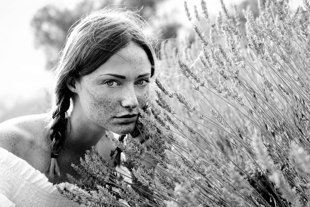 Freckled Lavender Girl by Cristian Sartori — canvas wall art