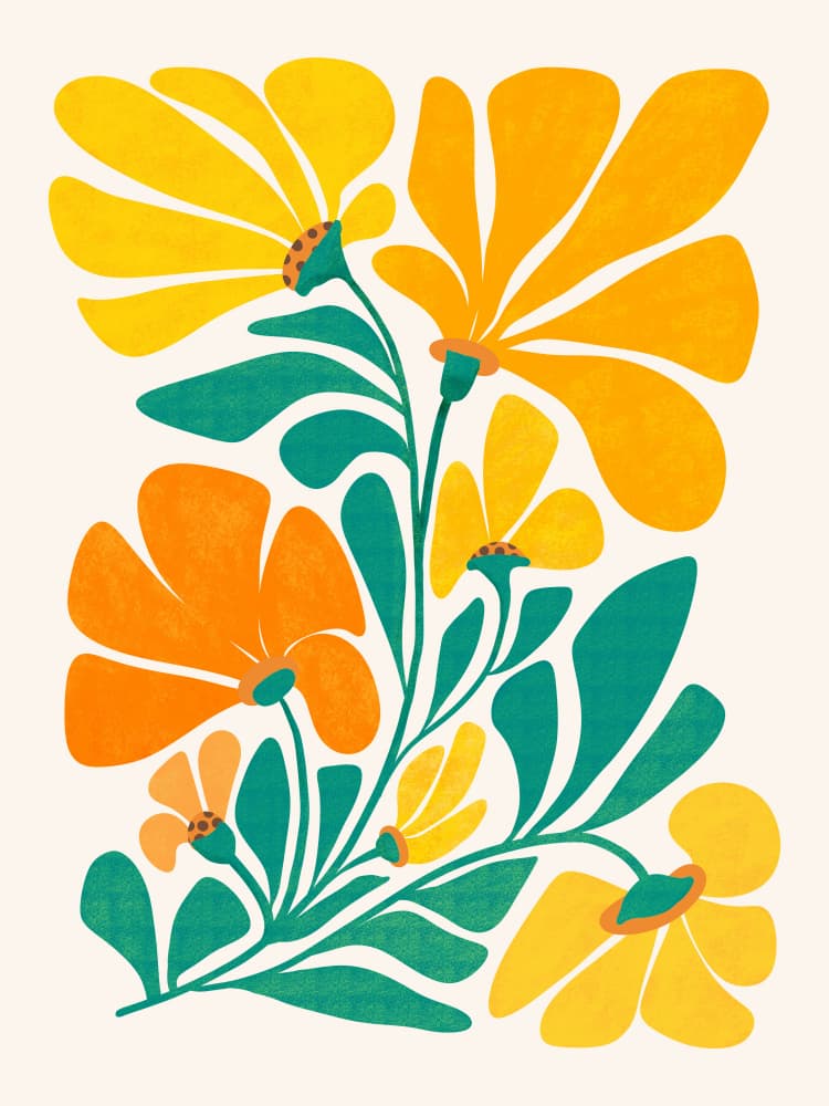 Royal Sunflowers by Kristian Gallagher — canvas wall art