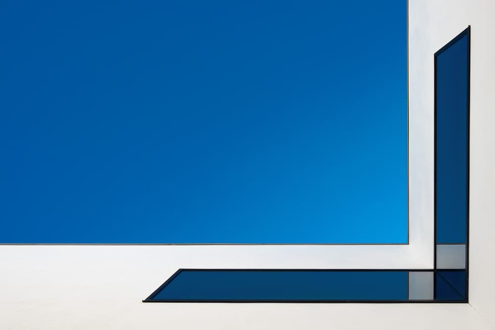 Blue Sky Geometry by Rolf Endermann — canvas wall art