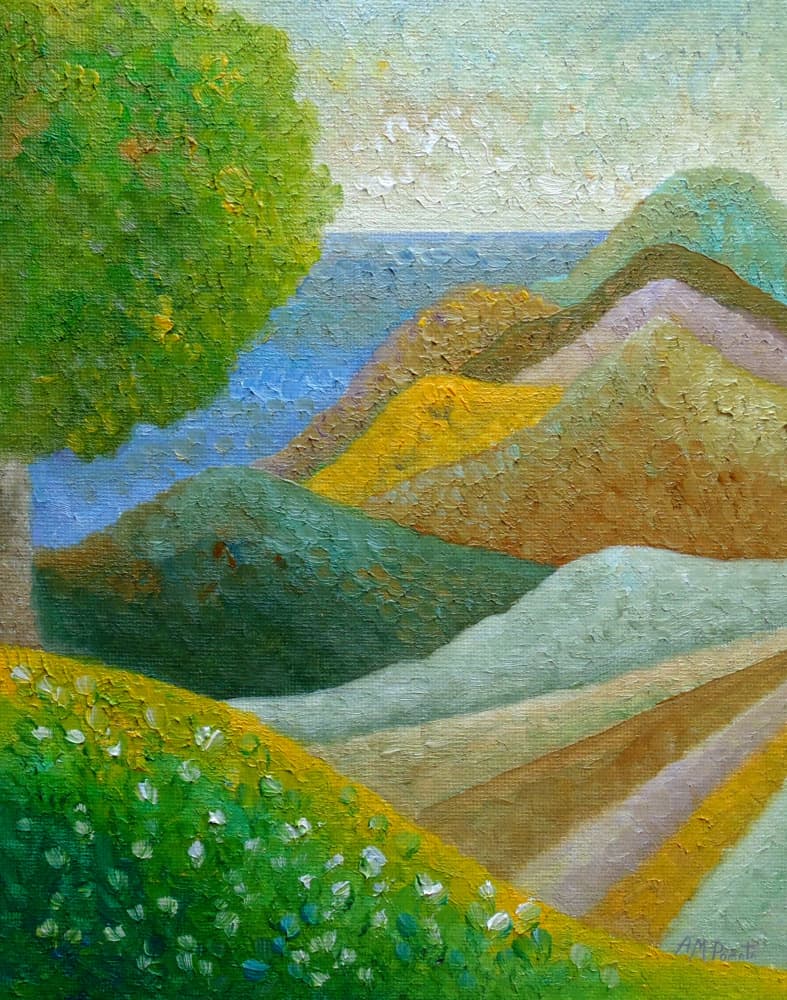 Rolling Hills Ocean View by Angeles M. Pomata — canvas wall art