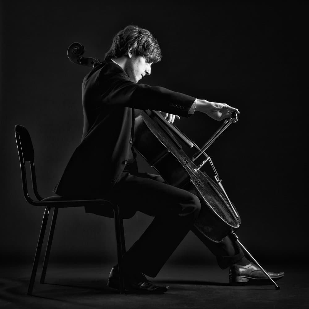 Elegant Cellist Performance by Refat — canvas wall art