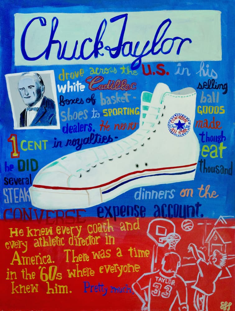 Iconic Basketball Shoe Story by Steve Spencer — canvas wall art