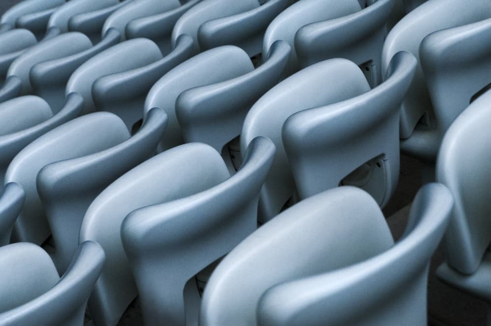 Empty Stadium Seats by Linda Wride — canvas wall art