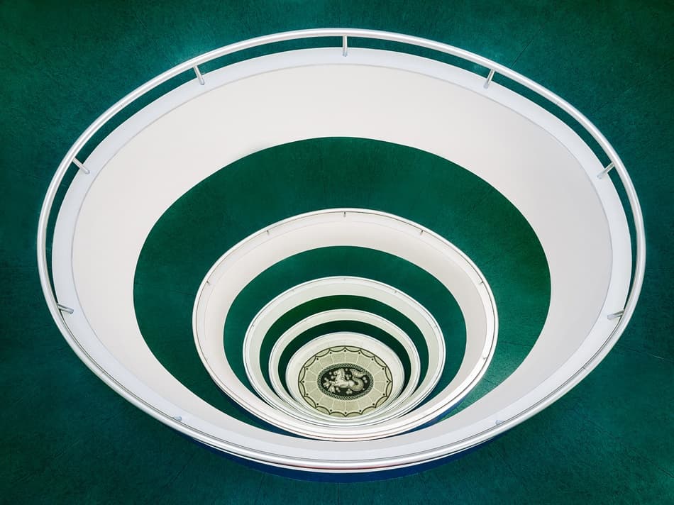 Green Spiral Architecture by Max Zimmermann — canvas wall art