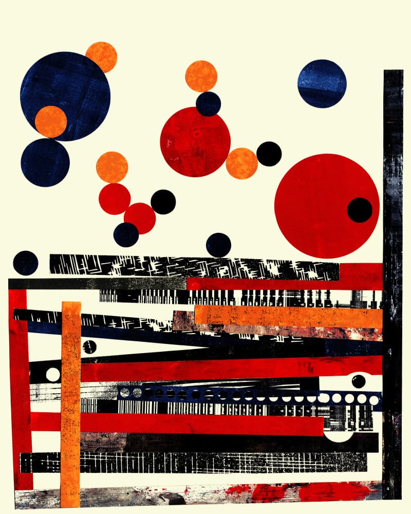Vibrant Abstract Geometry by Petr Strnad — canvas wall art