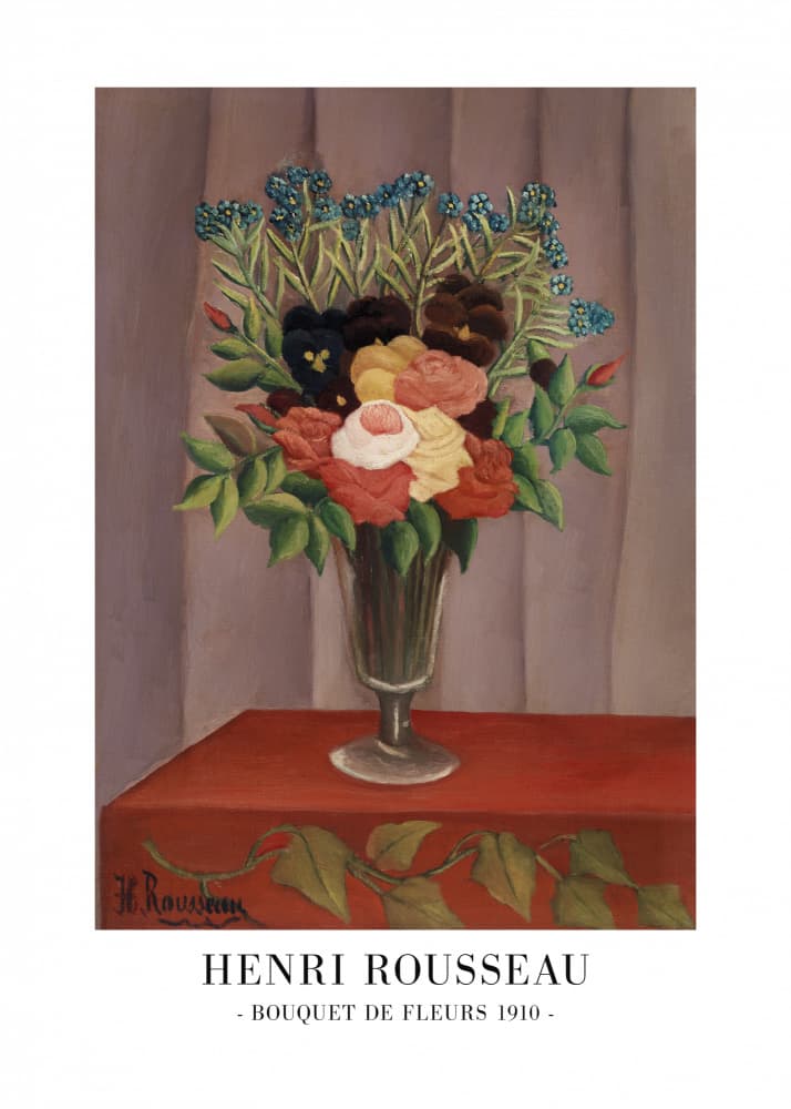 Bouquet De Fleurs 1910 by Henri Rousseau — canvas wall art