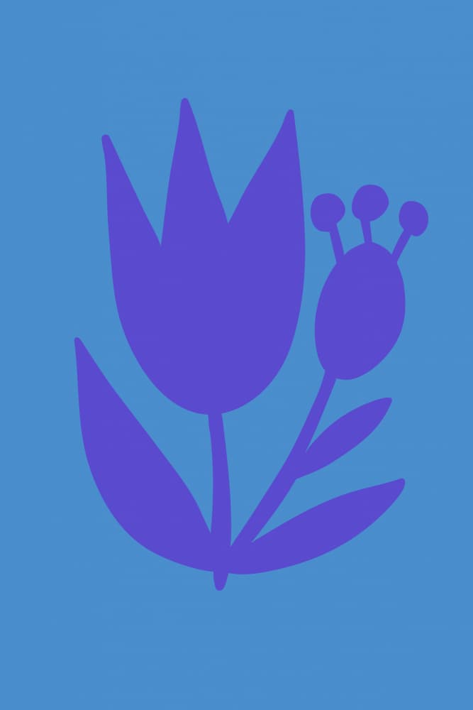 Stylized Purple Flowers