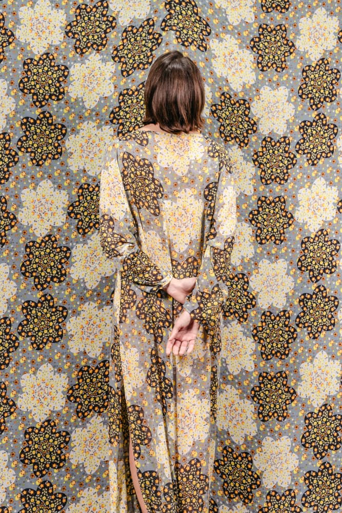 Bohemian Patterned Dress by Gila Koller — canvas wall art