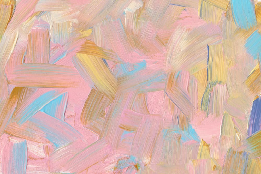 Vibrant Brushstrokes in Pastel Hues by uplusmestudio — canvas wall art