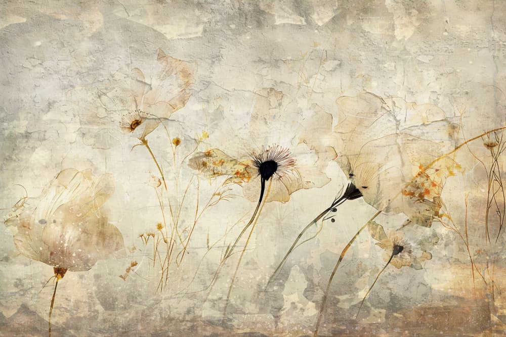 Soft Abstract Poppies by Rafal Kulik — canvas wall art