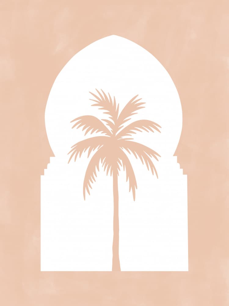 Serene Palm Archway by Elena Ristova — canvas wall art