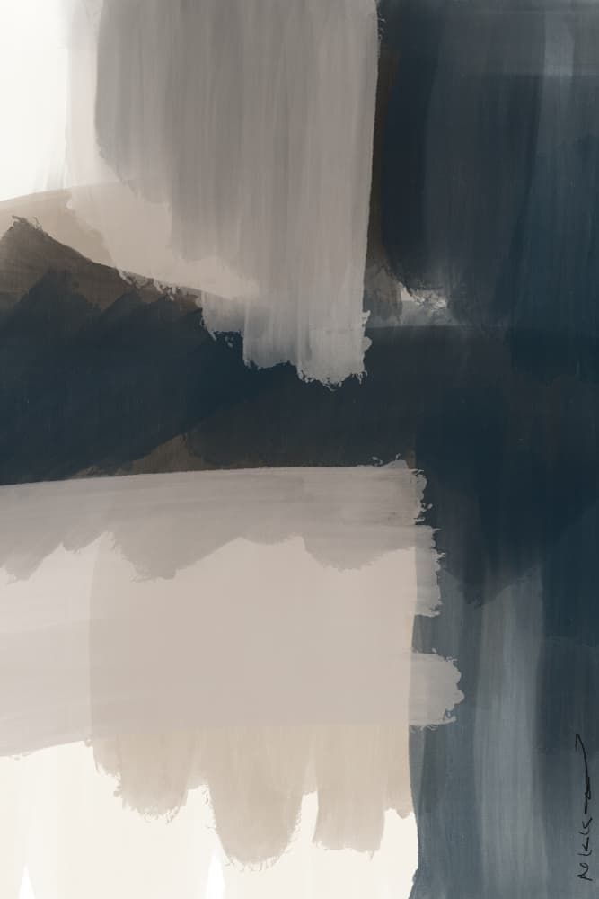 Deep Blue Brushstrokes by Nilesh Kulkarni — canvas wall art