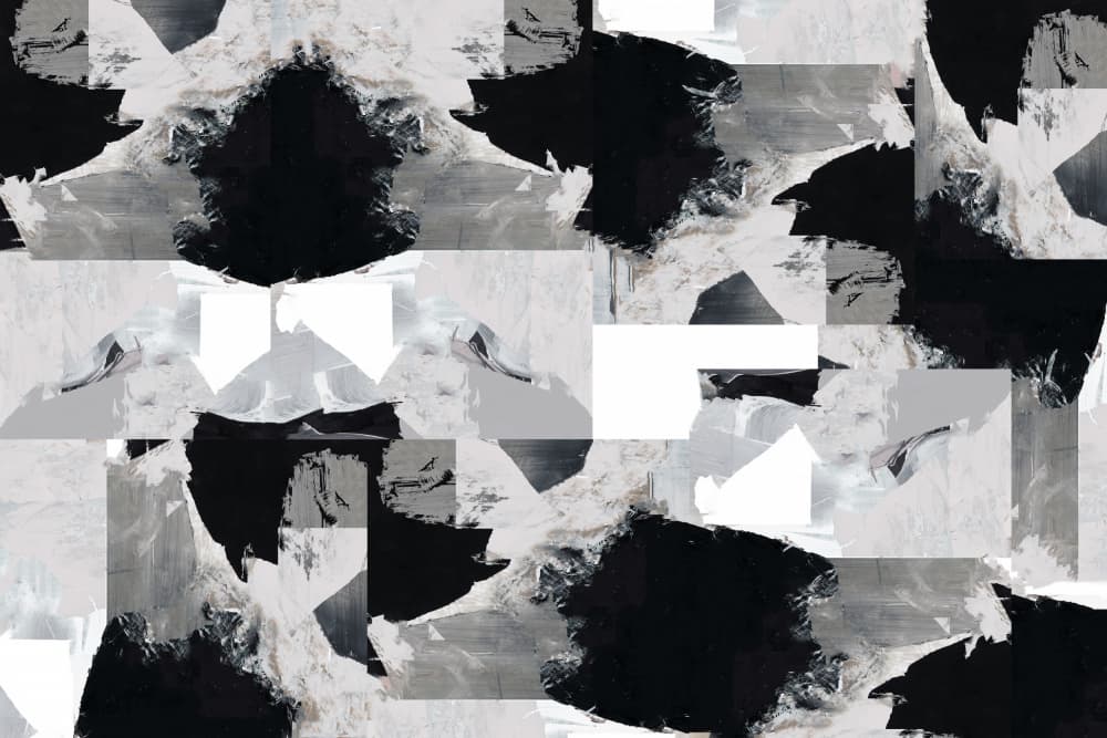 Dynamic Black White Abstract by cartissi — canvas wall art