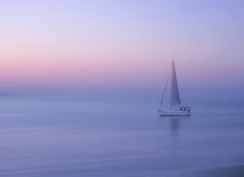 Serene Pastel Sailboat by Ellen van Deelen — canvas wall art