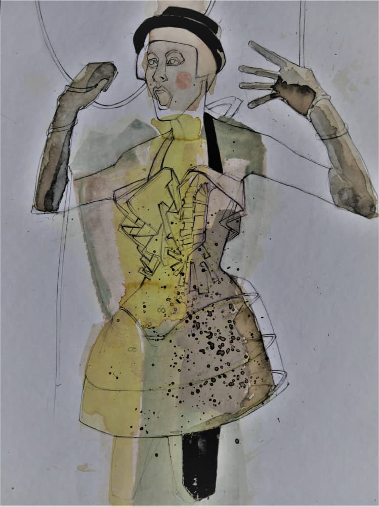 Expressive Fashion Figure by Doris Schmitz — canvas wall art