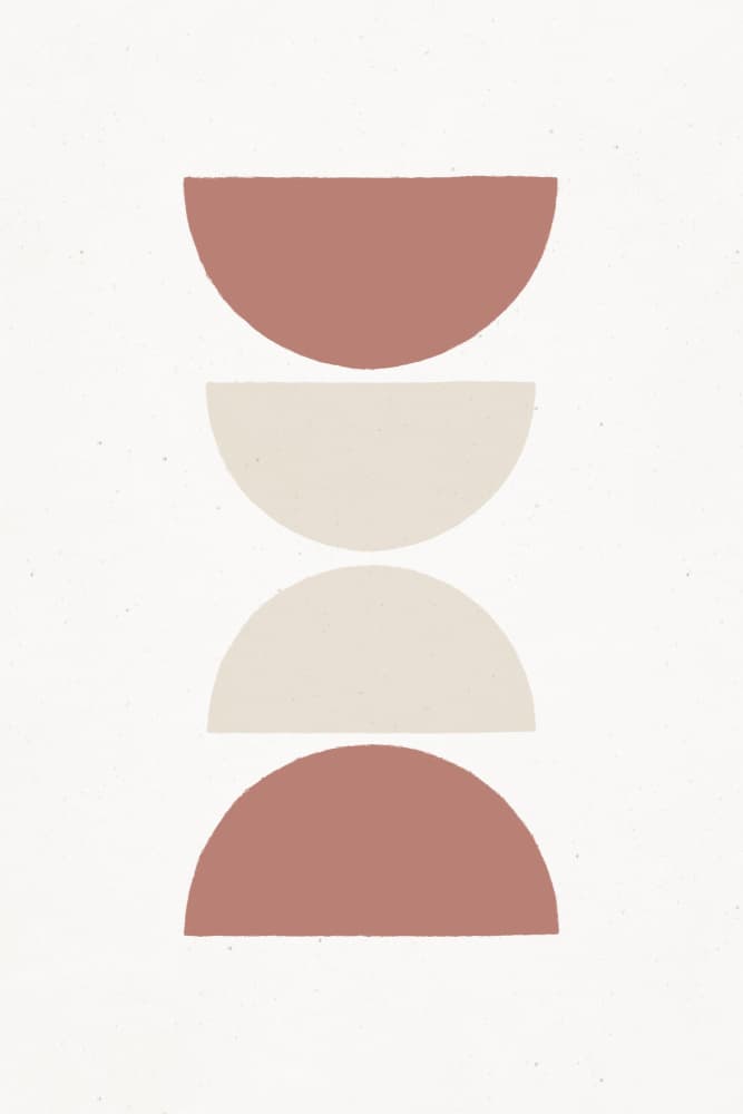 Stacked Half Circles in Earthy Tones by uplusmestudio — canvas wall art