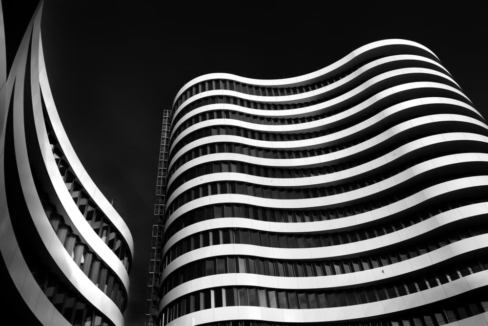 Wavy Modern Architecture by Hans-Wolfgang Hawerkamp — canvas wall art