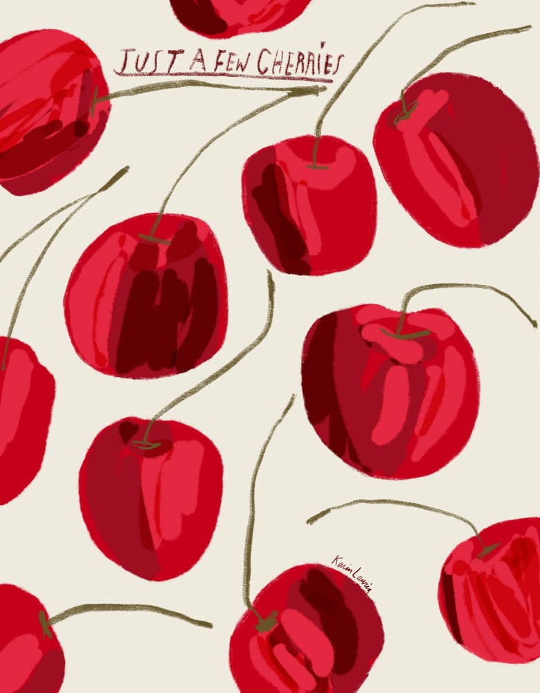 Sweet Red Cherries by Karin Lauria — canvas wall art