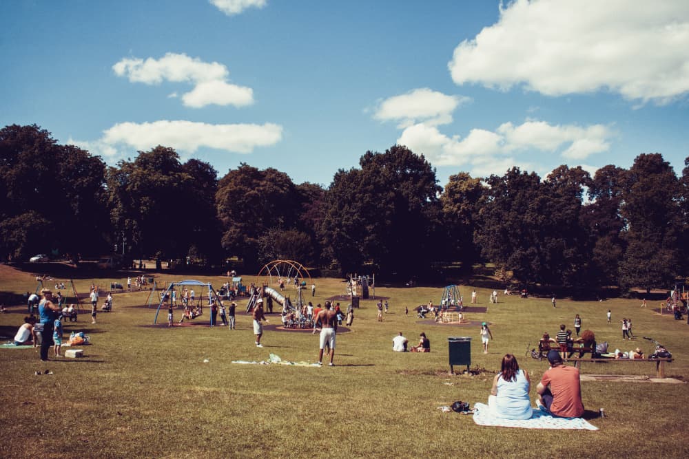 Golden Afternoon – A Day at the Park, Northampton, England, UK by Aimee Giles — canvas wall art